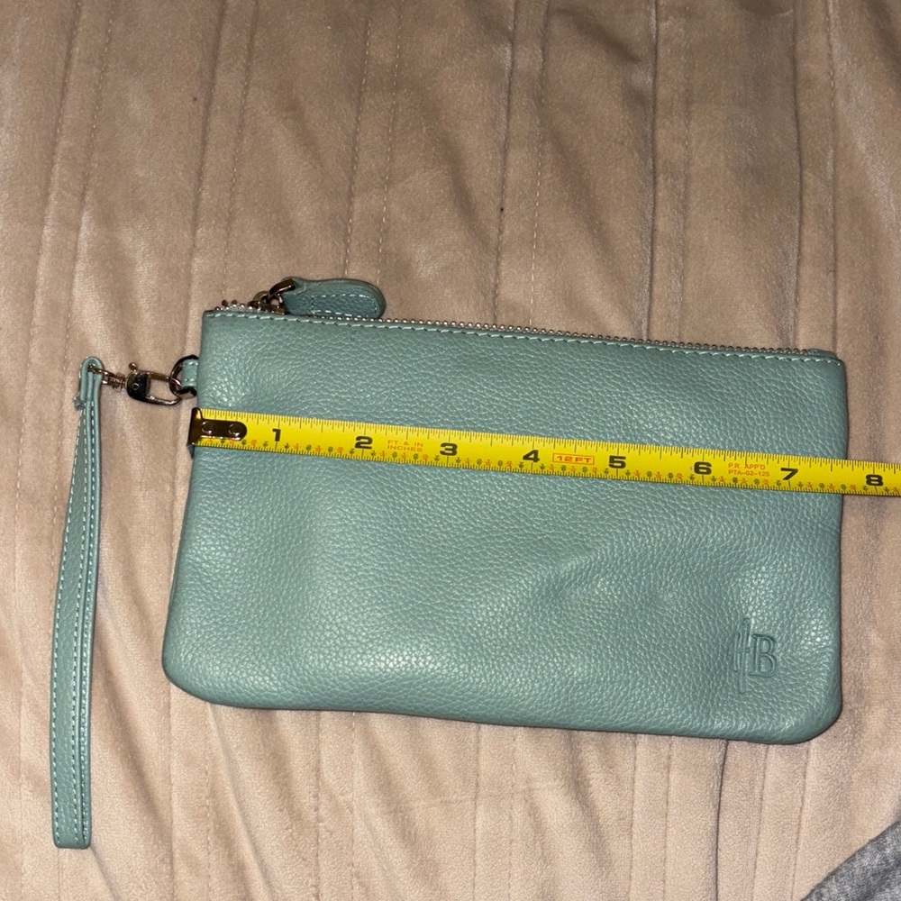 Phone charger wristlets Elegant Mint Green Leather Wristlet Hbutler brand .